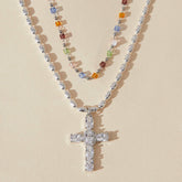 Fingers Crossed Double Layer Necklace